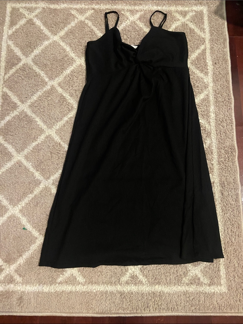 H&M Black Twist Front Slip Dress